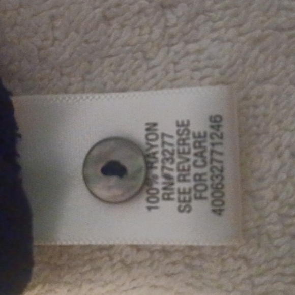 Candies Sheer V-neck Roll-up sleeves ties in front Top Size Large BNWT - Picture 5 of 6